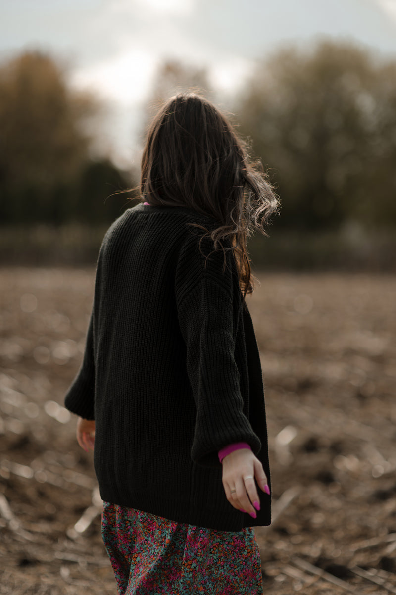 Heavy knit cardigan