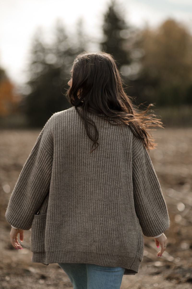 Cardigan tricot épais