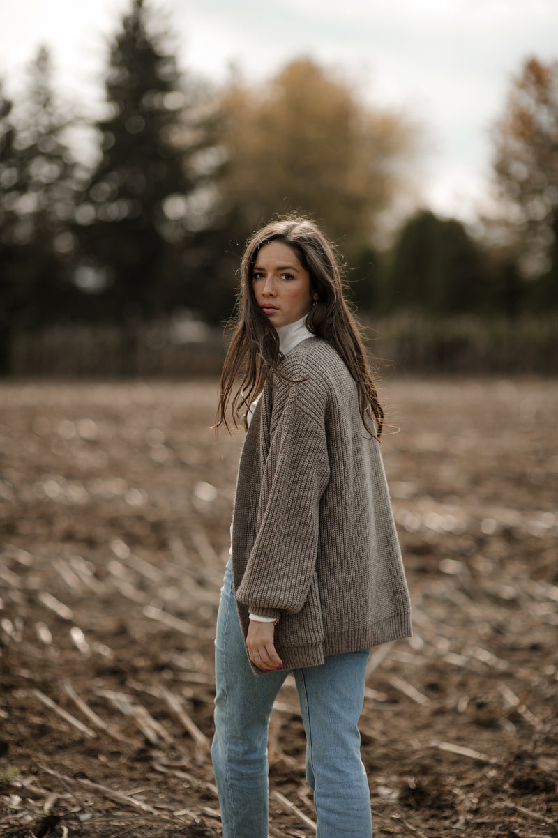 Heavy knit cardigan