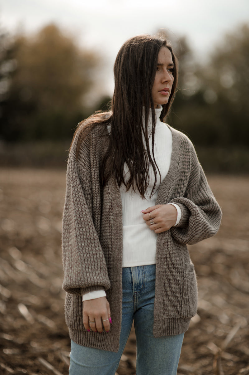 Heavy knit cardigan