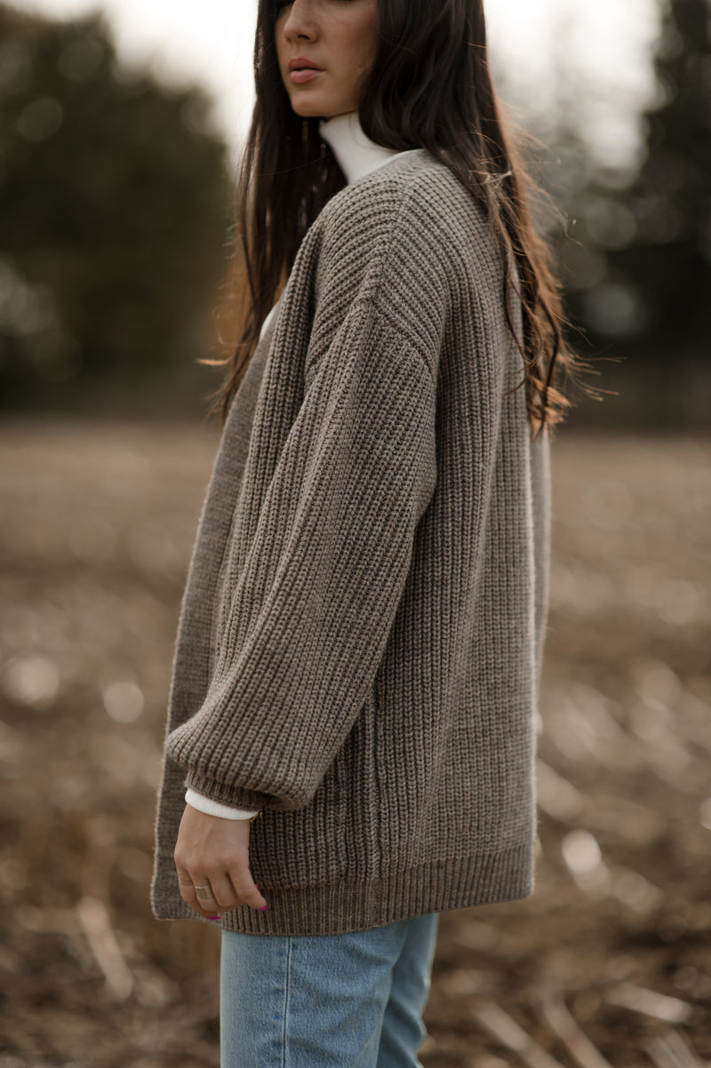 Heavy knit cardigan