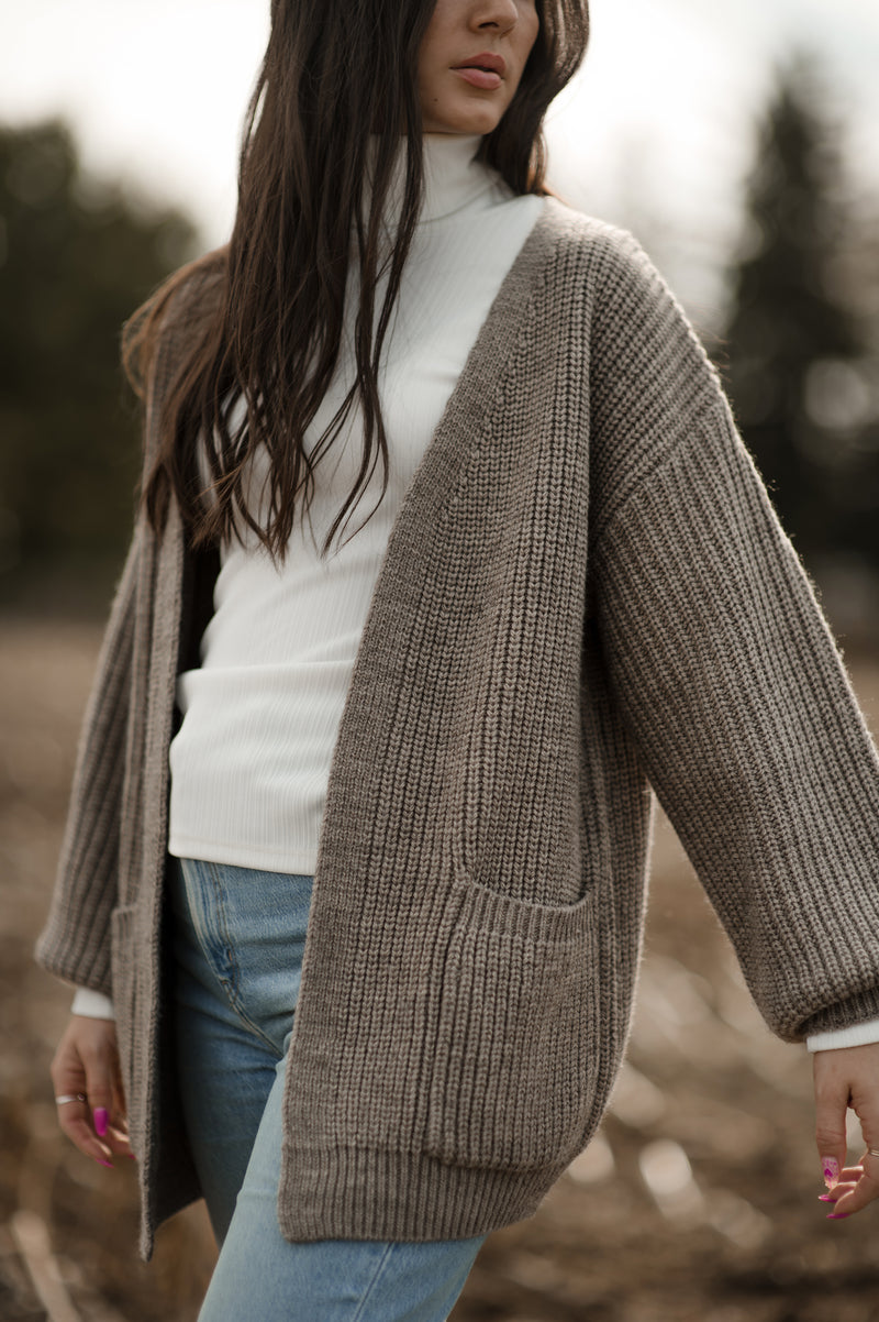 Heavy knit cardigan