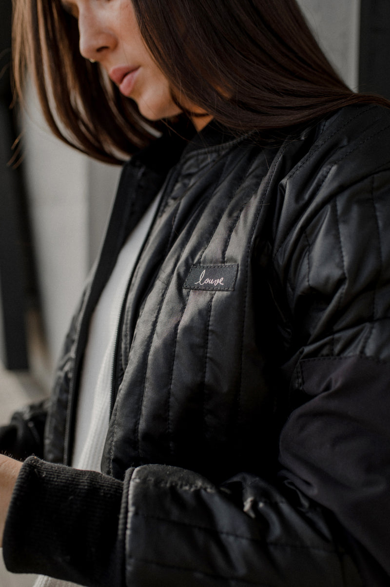 Quilted bomber