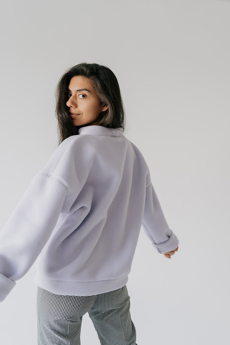 Women's Long Sleeve Sherpa Fleece Sweatshirt