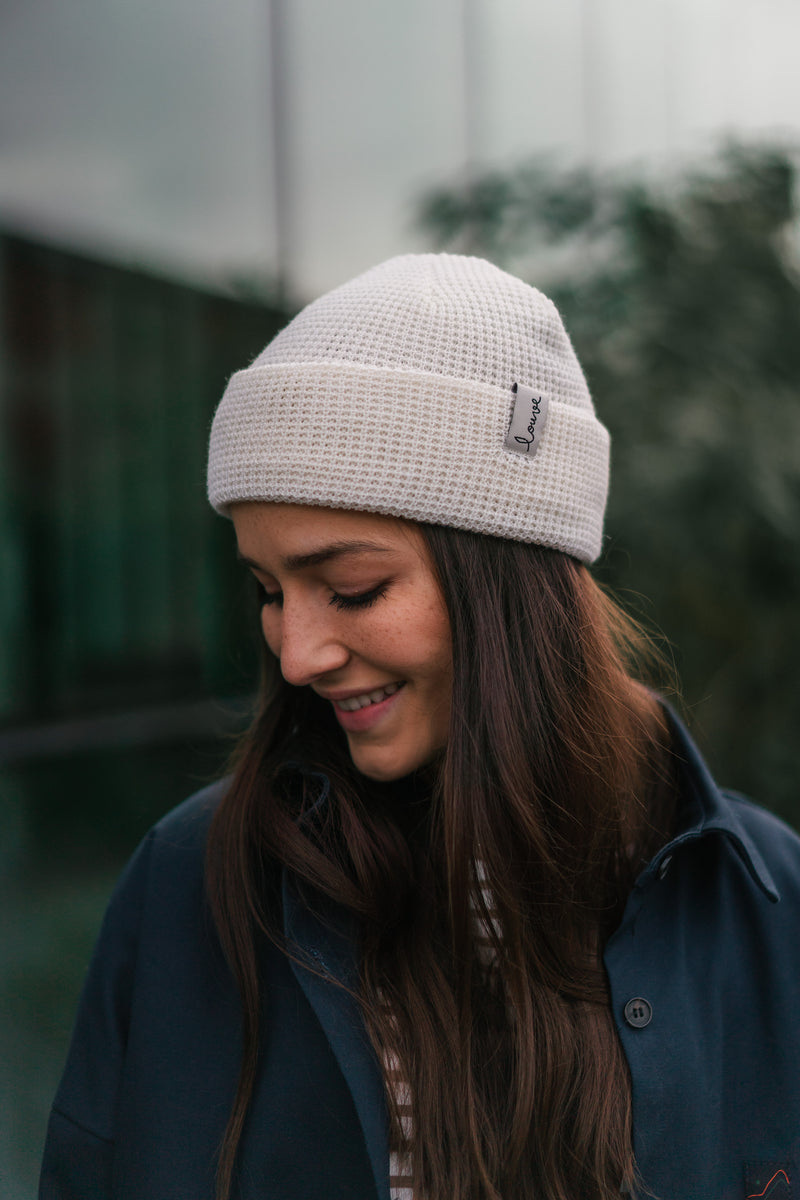 Louve waffle beanie