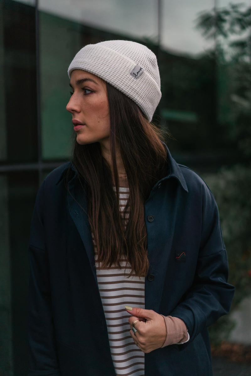 Louve waffle beanie
