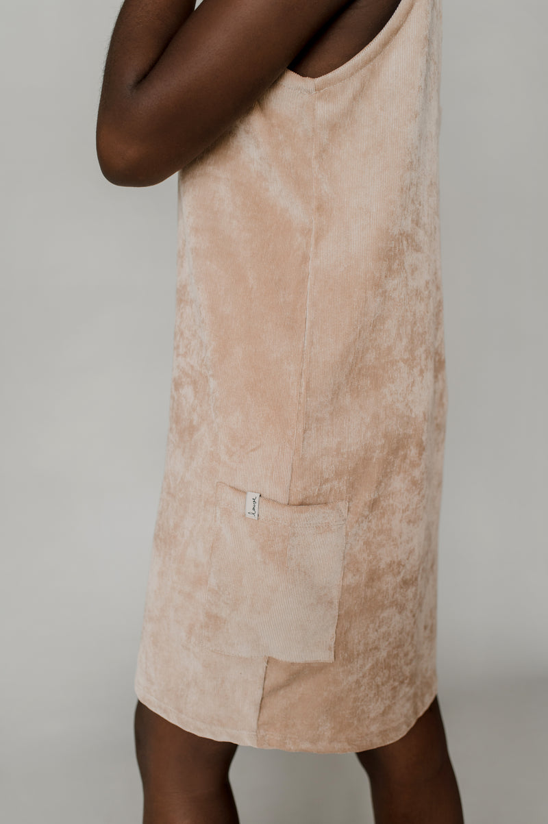Robe chasuble - Velours côtelé