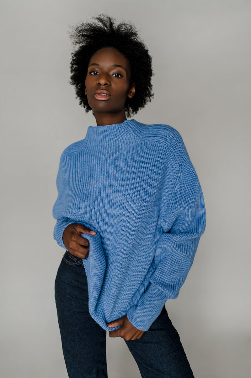 Knitted mock neck