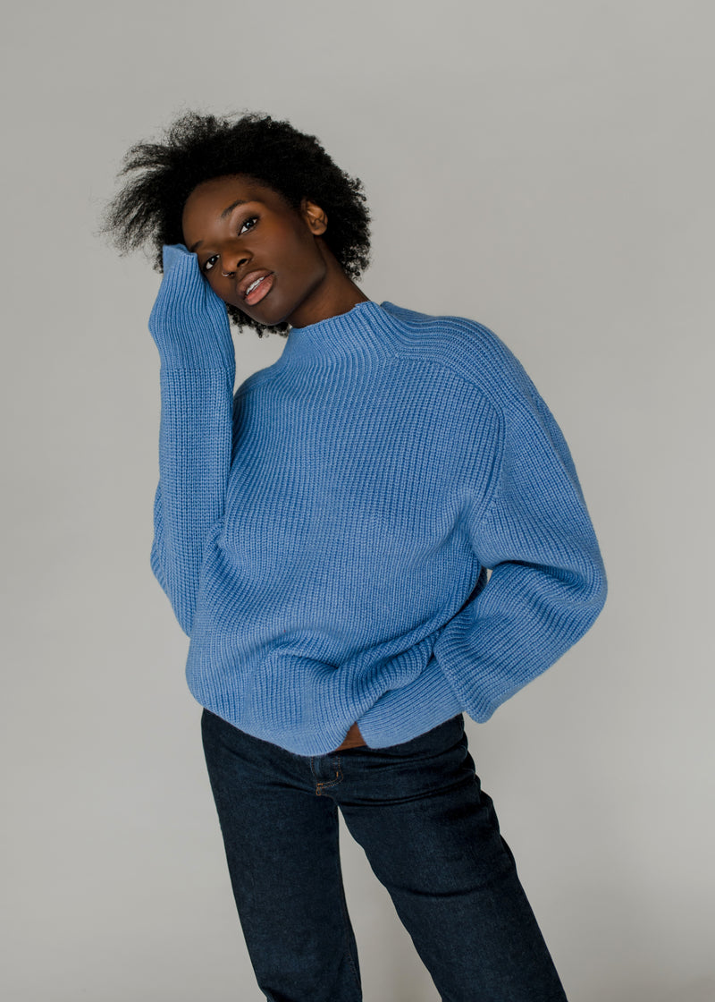 Knitted mock neck