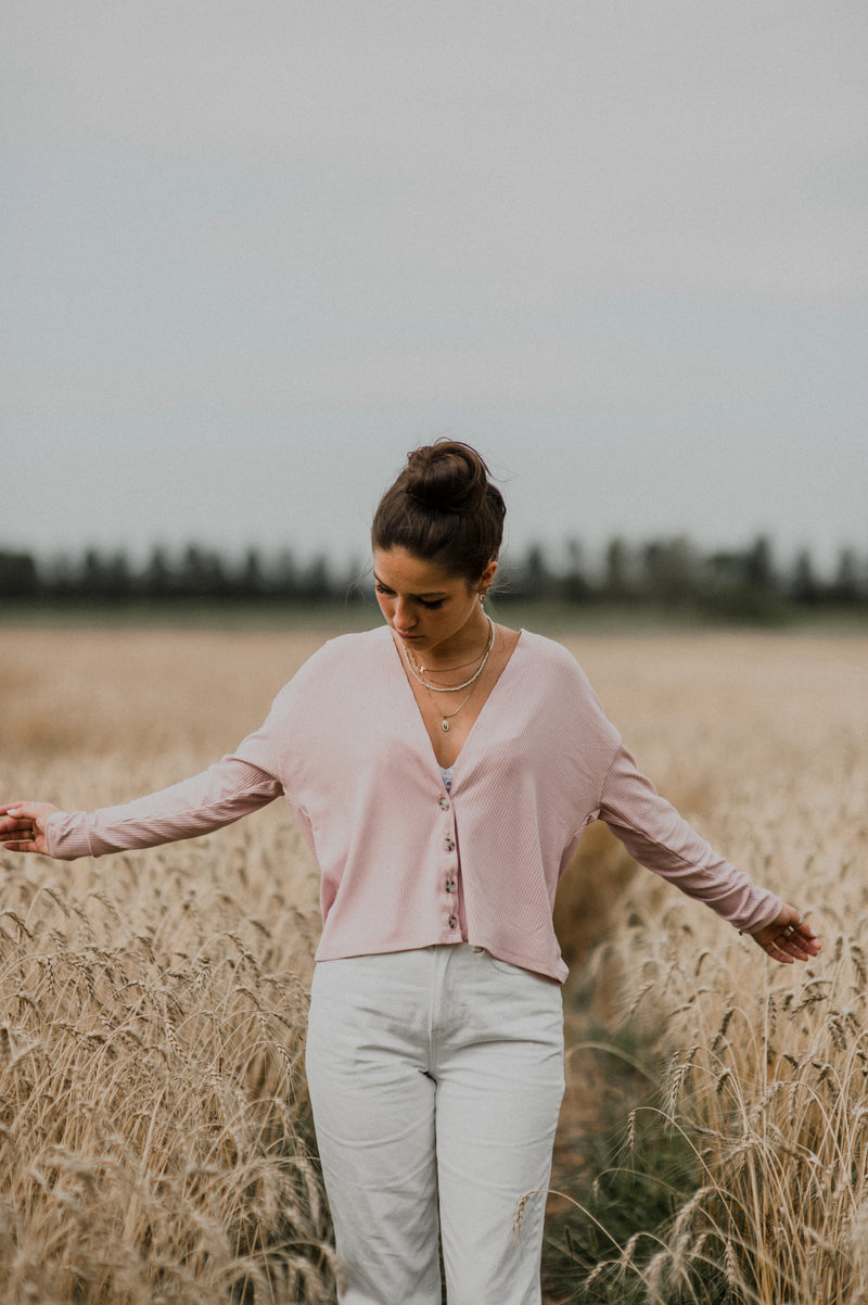 Cardigan côtelé