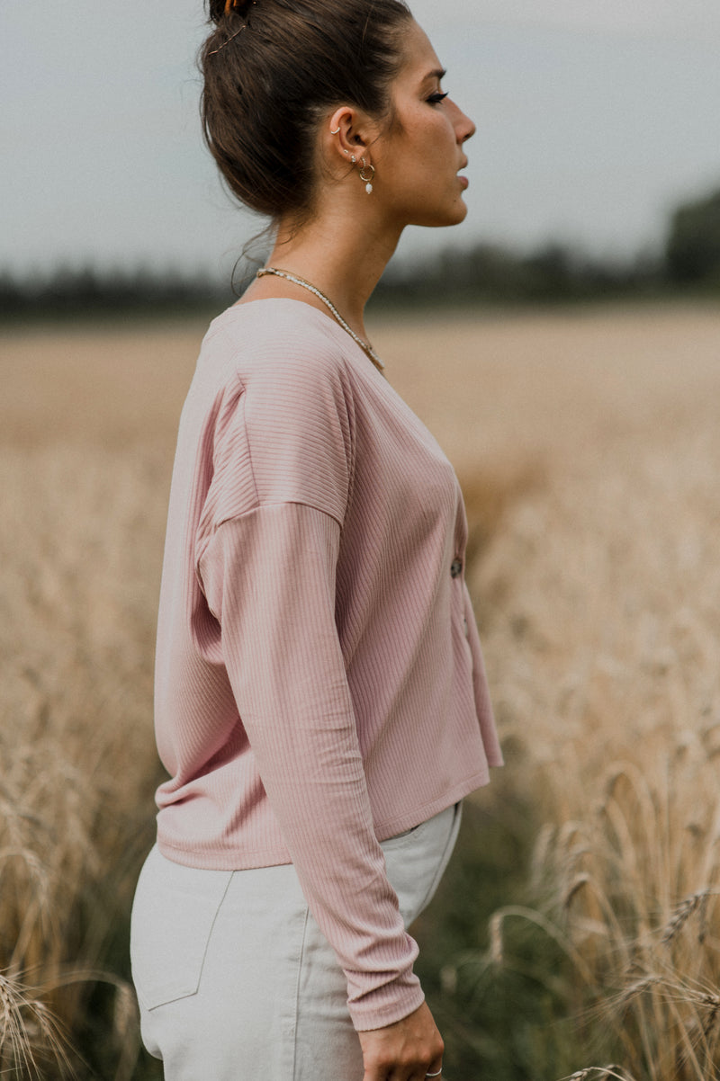 Cardigan côtelé